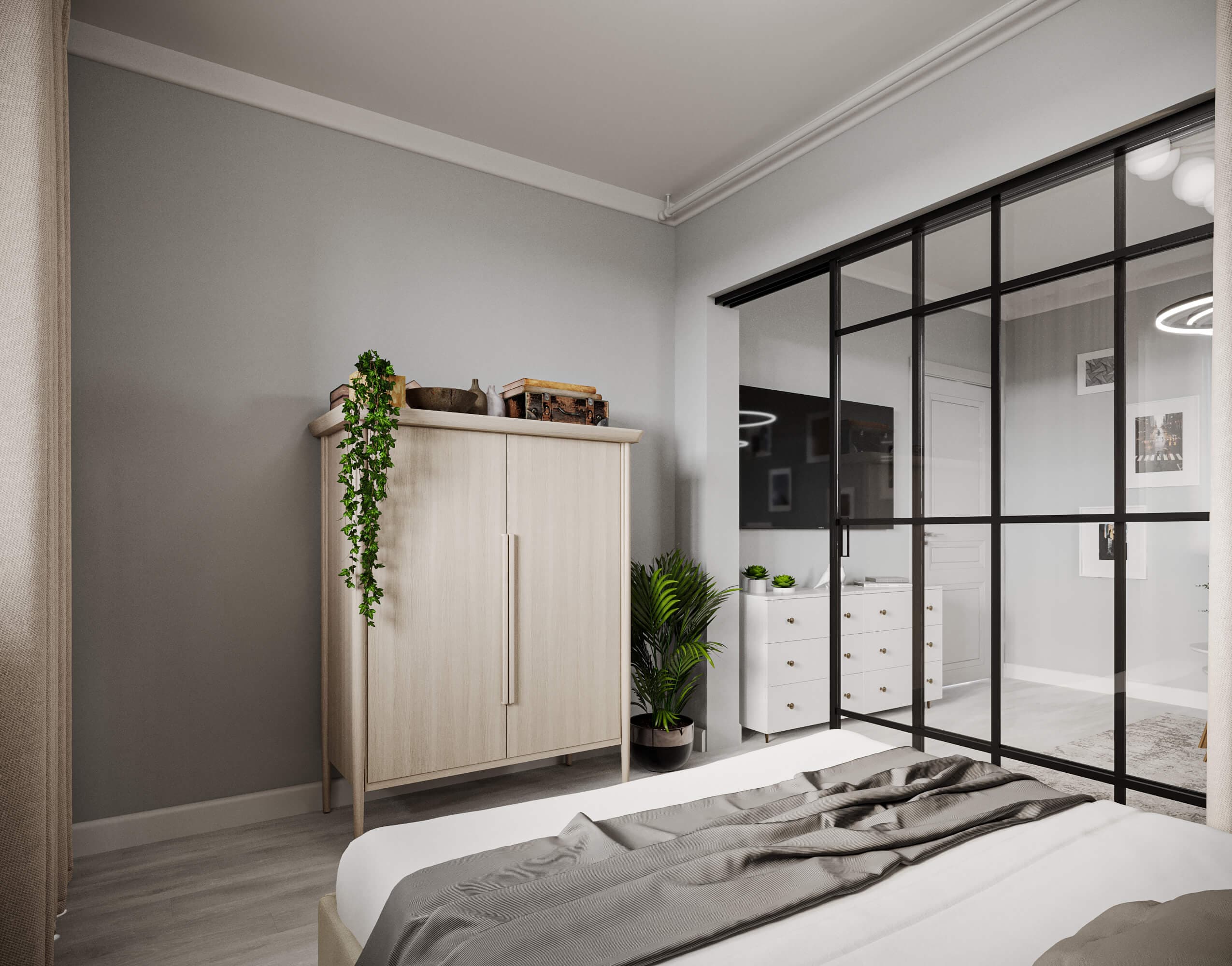 Фотография дизайна интерьера "ул. Ивовая", площадь 74.9 м², современный стиль с яркими акцентами'